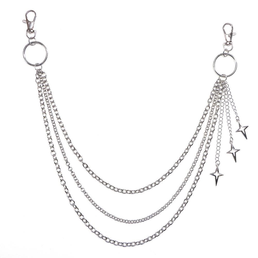 Gothic Tassel Pant Chain Metal Alloy Layered Jeans Chain Multi-layer Key Chains For Women Man