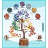 Crocon Seven Chakra Gemstone Tree Feng Shui Figurine Money Bonsai Good Luck Reiki Healing Crystals Balancing Decoration Ornament Sculpture  10-12