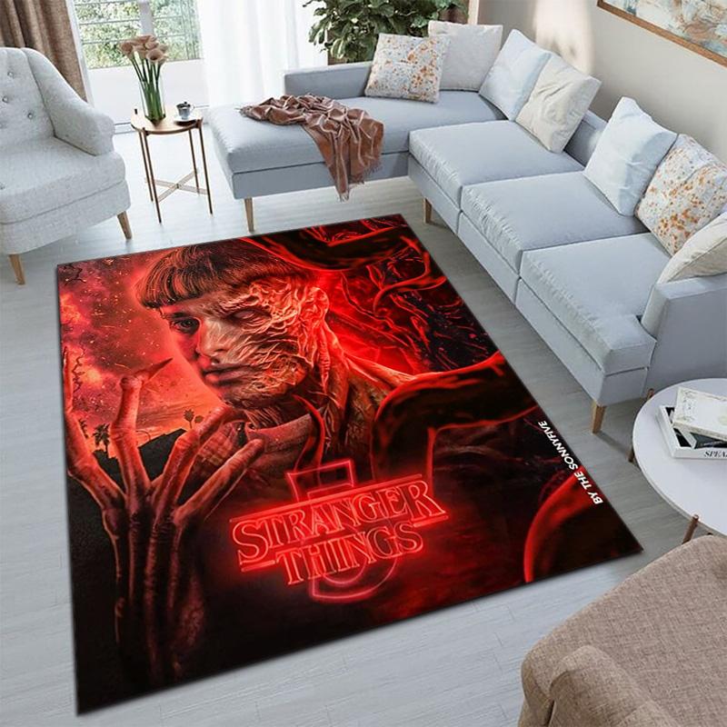 Halloween horror horror theme Stranger Things carpet home living room decoration table and chairs anti slip door mat outdoor picnic mat carpet A6