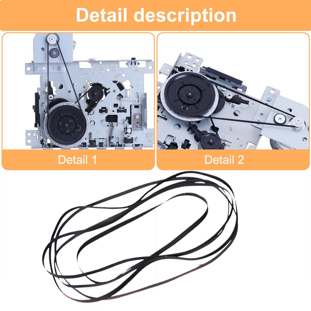 11PCS Rubber Turntable Belt Replacement Kit Record Player Drive Belts Square Cassettes Tape Machine Belts