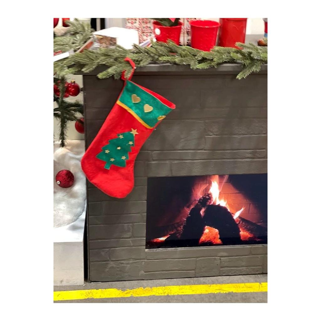 1 шт. украшение для камина, рождественский специальный большой Санта-Клаус, сосна, чулок с рисунком, подарочный чехол, украшение из сосны