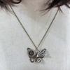Niche Design Gothic Mechanical Gear Butterfly Pendant Necklace Steampunk Old Neck Chain Accessories