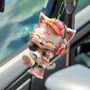 Акриловый кот, украшение для автомобиля, котенок в наушниках, зеркало заднего вида, аксессуары, 2D акриловый кулон в виде животного для сумки, рюкзака для автомобиля