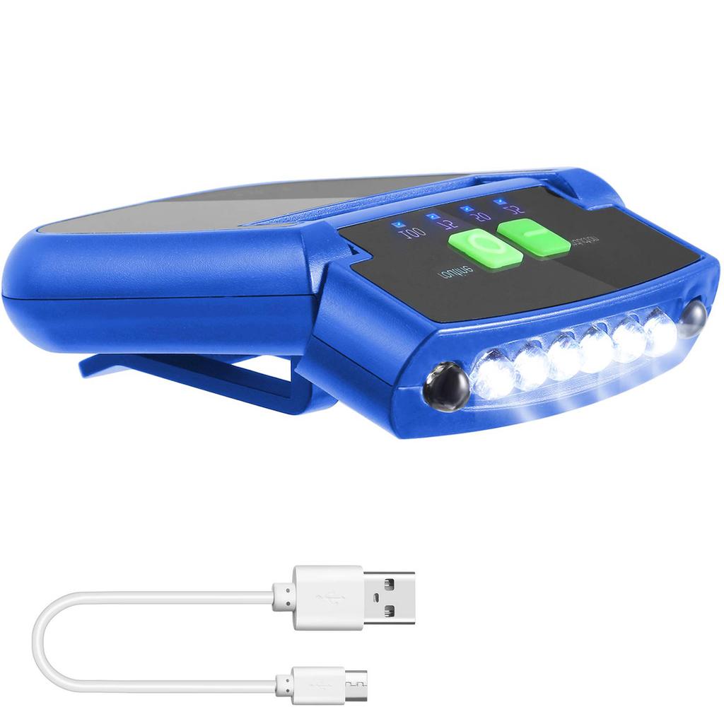Светодиодный фонарик-зажим для кепки, USB-зарядка, водонепроницаемый, ультраяркий, без помощи рук, фонарик для кепки, налобный фонарь
