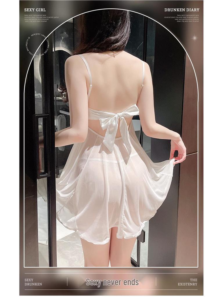 Сексуальный кружевной комплект ночной сорочки: Подчеркивает грудь, Прозрачное нижнее белье для женщин