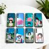 Cute Takopis O-Original S-Sin-tos Phone Case Black Silicone Soft For Samsung Galaxy A73,A72,A71,A70,A53,A52,A51