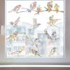 2Pcs Window Sticker Self-Adhesive Rainbow Prism Bird Anti-collision Window Clings for Home Decoration