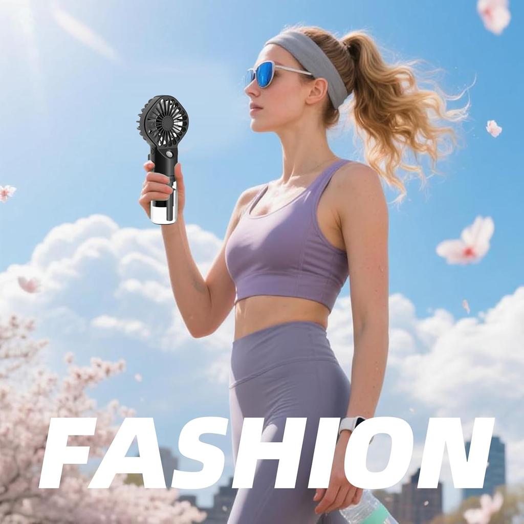 Mini Handheld Mist Fan Portable Humidifier Fan Portable USB Rechargeable Handheld Fan with Humidifier Mini Water Spray Hand Fan