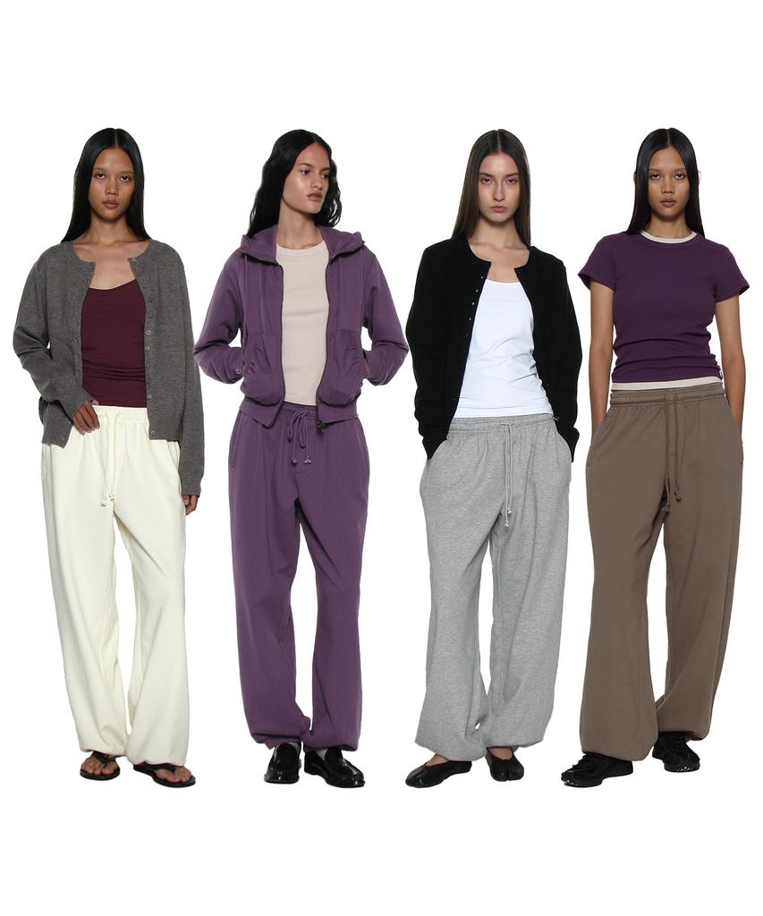 PARTIMENTO WOMEN Pwc Wide Leg Balloon Sweatpants_8 Colors (Type A)