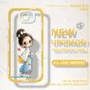 Shockproof Cartoon Painted Pattern Crystal Phone Case Transparent Soft Full Cover Camera Protection Cover for IPhone Samsung Redmi Poco Huawei Honor