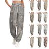 Women's Casual Fashion Sweatpants Dead Leaves Printed Casual Pants