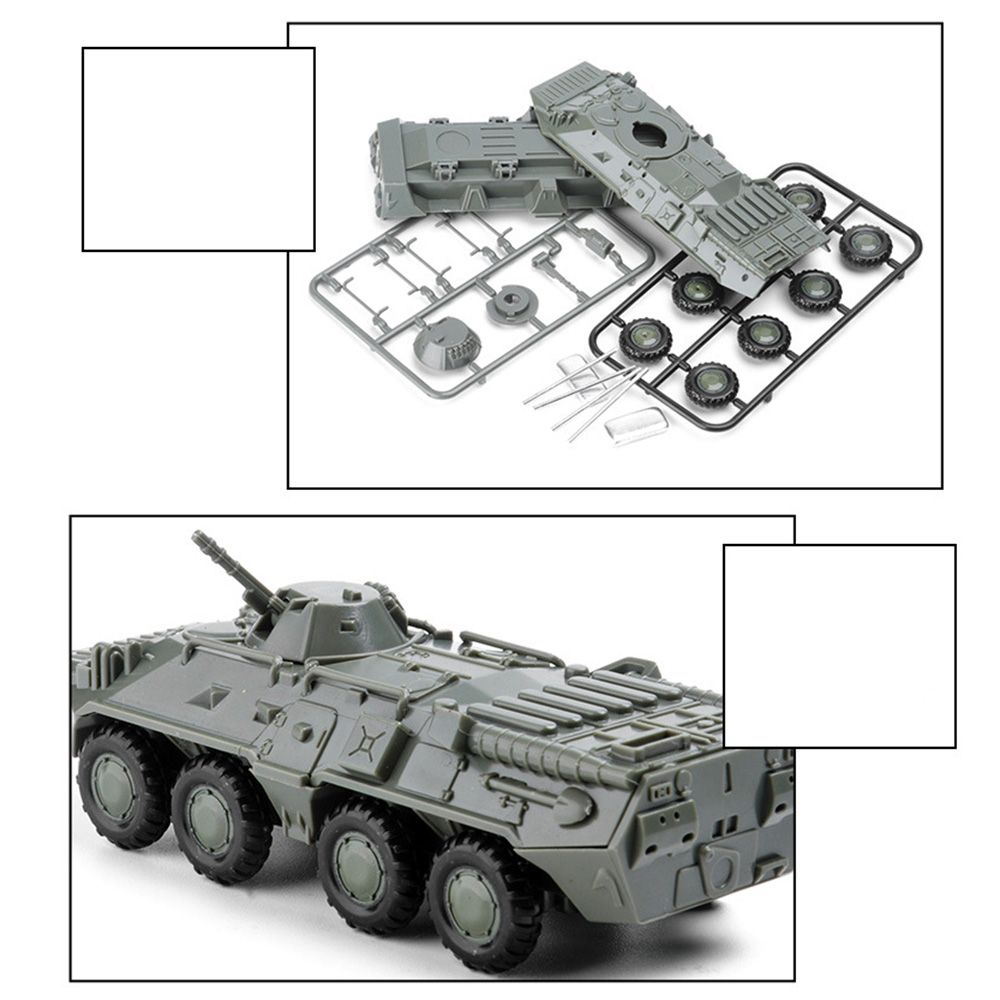 4D 1:72 DIY Model Building Kits Armoured Tank Plastic Toys Tank Truck