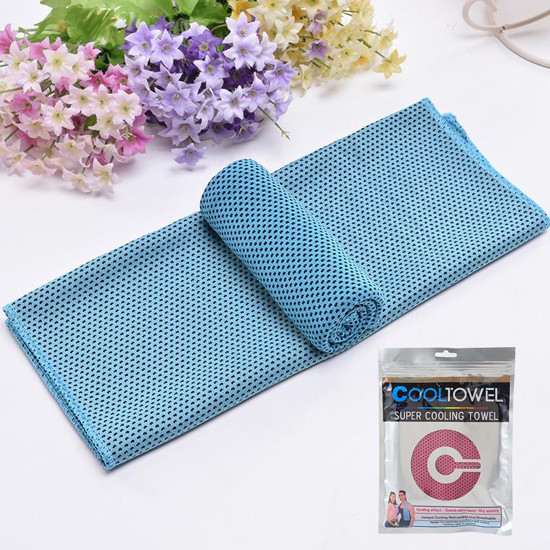Customizable Ice Silk Summer Sports Towel - Absorbent and Cooling for Fitness