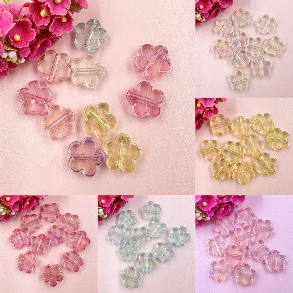 50Pcs Handcrafted DIY Findings 15mm Beading Necklace Bracelet Jewelry Making Flower Beads for Crafted Mobile Phone Chain
