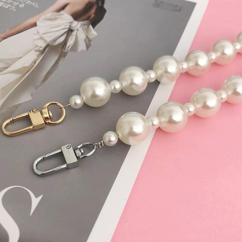 Imitation Pearl Bag Decoration Luggage Accessories Chain Women Handbag Shoulder Bag Strap Chain Decorative Pearl Chain