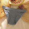 Women Cotton Panties Solid Color Briefs Ladies Breathable Comfortable Striped Underwear