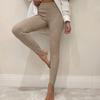 Ribbed Knitted Leggings Women's High Waist Elastic Comfort Cotton Fitness Basic Pants Casual Four Seasons New Women Tight Leggings