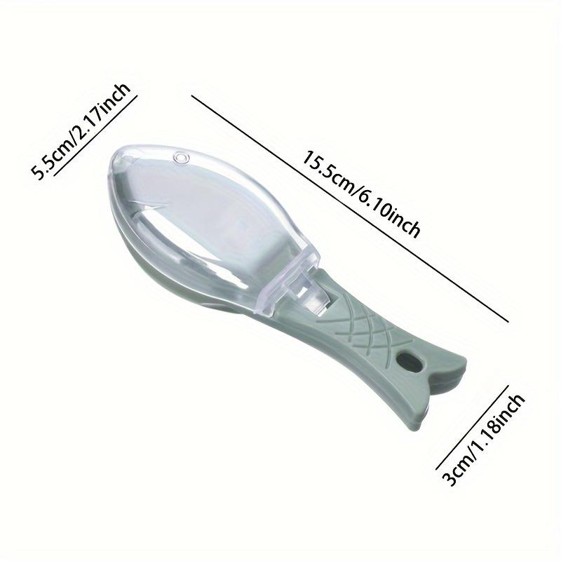 3pcs New Manual Fish Shaped Fish Scale Planer Home Kitchen Scraping Fish Scale Fish Shaped with Lid, De-scaling Fish Scale Scraper Planer