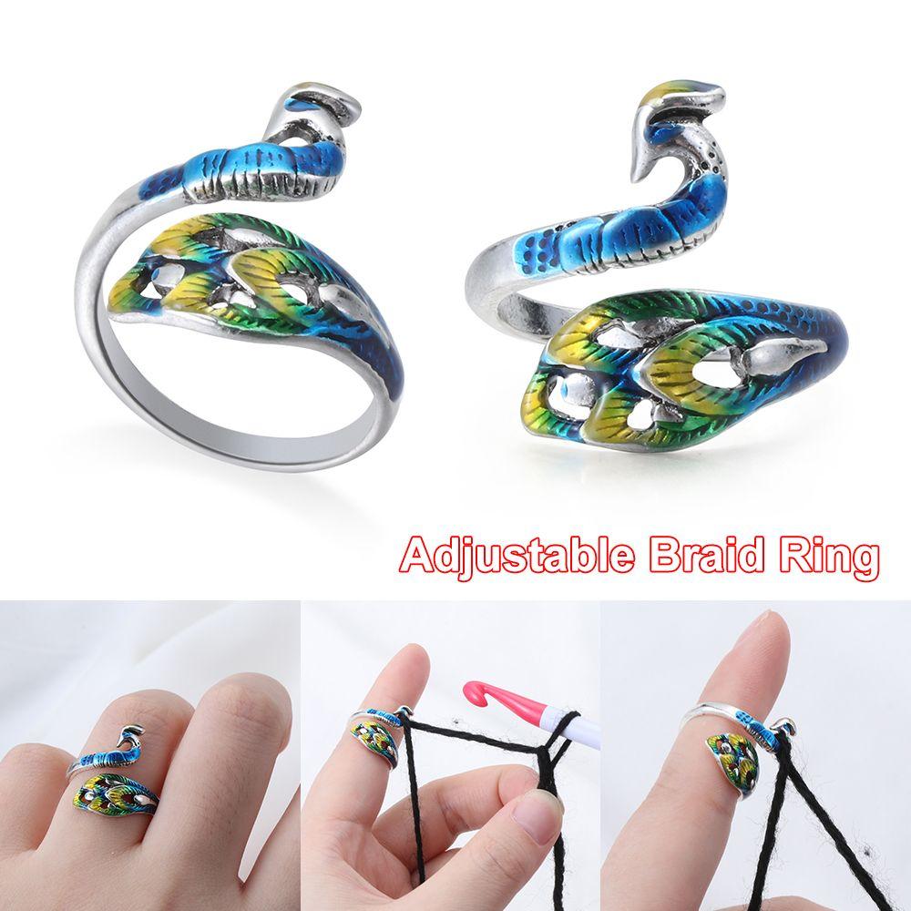 Finger Wear Thimble Knitting Tools Knitting Loop Yarn Guides Sewing Accessories Crochet Ring