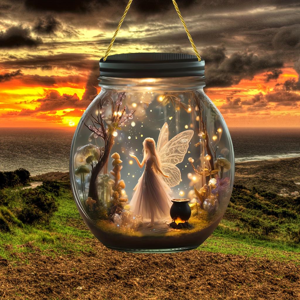 Акриловые настенные подвески на тему фей в банке Мейсона - Декор эльфов Волшебного леса для спальни, гостиной, сада