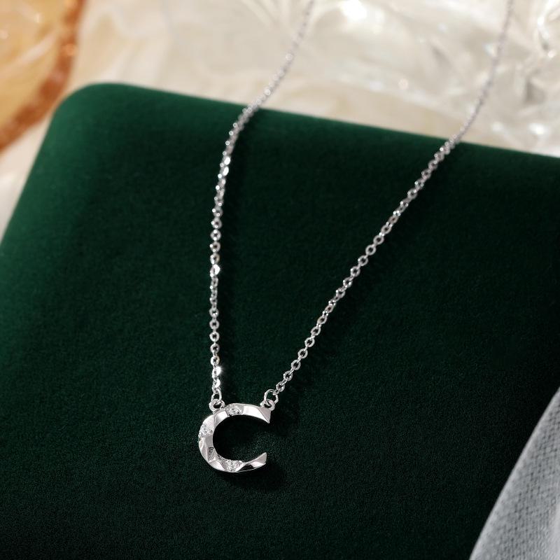 Ожерелье Banyan Tree S925 Silver Diamond с английскими буквами - элегантная и универсальная цепочка для ключицы для женщин