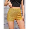 Women's Multi-coloured Fashion Beaded Spice Girls Shorts Elastic Waist Slim Stretch Sequin Pants Sexy Straight Shorts