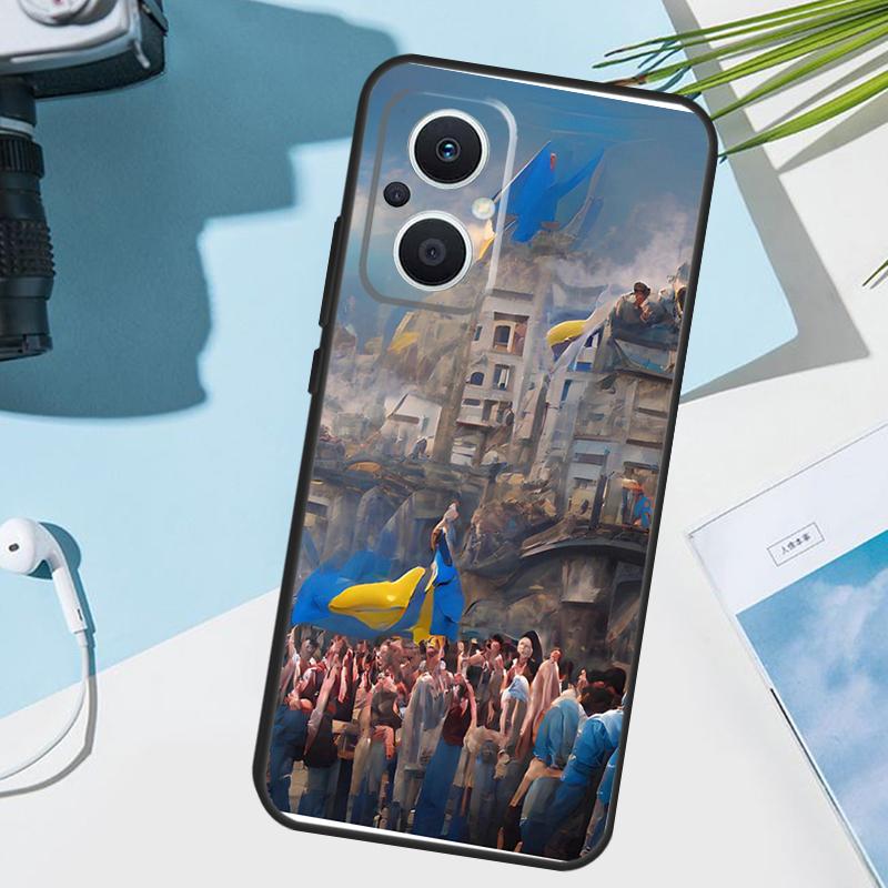 Чехол Флаг Украины Для OPPO Reno 13 13F 12 11 F 8T 7 8 10 Pro OPPO Find X8 X6 X3 Pro X5 Lite Чехол Funda
