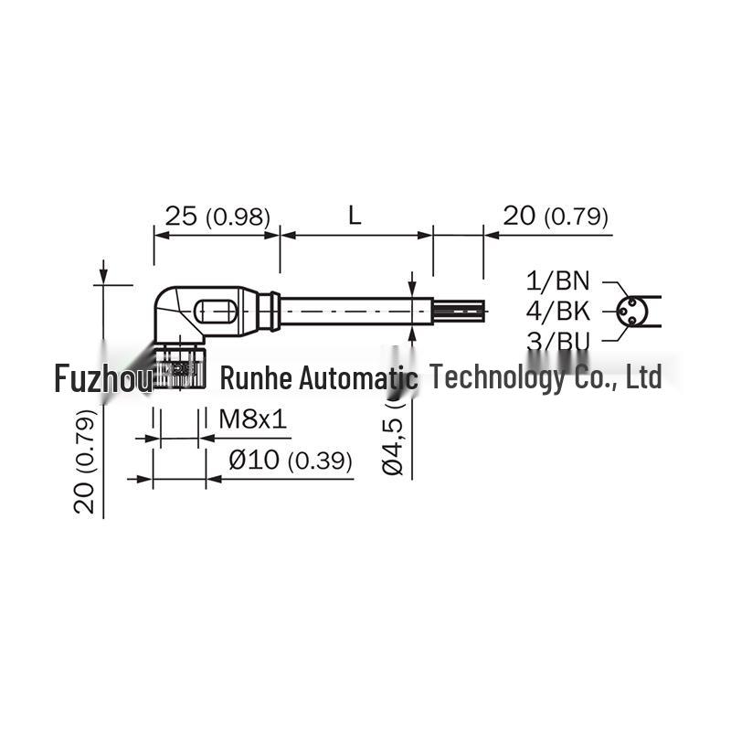 Brand New Original SICK Sensor Accessories Connection Cable (Model: YG8U13-020VA1XLEAX, Part No: 2096165)