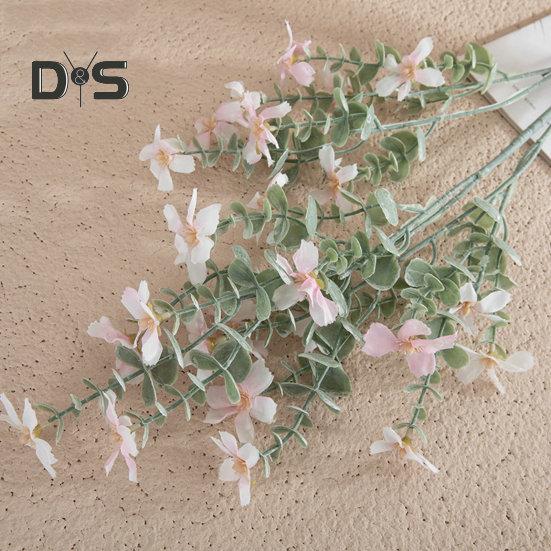 Искусственная шелковая ткань, имитация цветка, легкий уход, креативная мини-искусственная орхидея, зеленое растение