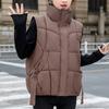 Autumn Winter Sleeveless Jackets for Women Outerwears Plus Size Fashion Stand Collar Loose Thick Warm Coat Female Waistcoat