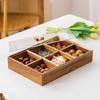 Divided Serving Tray Appetizer Table Centerpiece Wooden Candy Bowl Nut and Storage