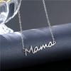 Подвеска-буква "Мама" на цепочке для женщин, мамы, колье-чокер на ключицу, ювелирное изделие из нержавеющей стали, минималистичный подарок