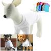 L-2XL Однотонная футболка для собак, летняя хлопковая жилетка для собак, дышащая мягкая рубашка для маленьких, средних и больших собак