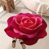 Floral Floor Mat Realistic 3D Visual Effect Flower Carpet Absorbent Floor Rug with Non-Slip Backing for Bedroom Entrance Living Room