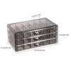 Multi-Compartment Jewelry Storage Box, Acrylic Transparent Earrings Drawer Box With Three-Layer 72-Grid High-Capacity Portable