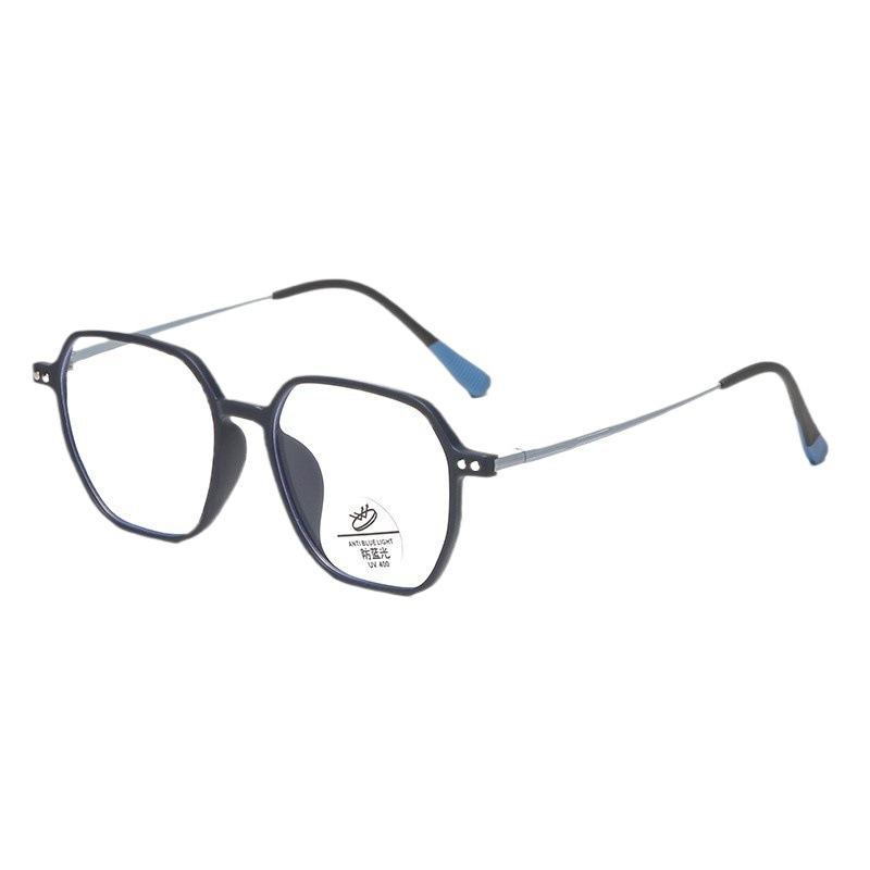 New cream sweet girl style square glasses women's plain glasses frame anti-blue flat glasses men can match myopia