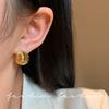 Черные металлические серьги-шарики женские легкая роскошь нишевые высококачественные пусеты ретро новые осенне-зимние уникальные серьги