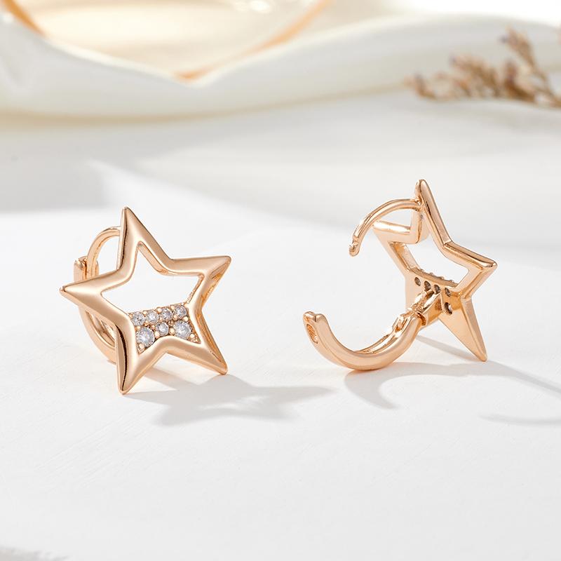 Кинель серьги с пирсингом в виде пентаграммы для женщин, милые украшения с кубическим цирконом