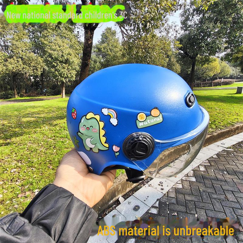 Регулируемый детский электрический мотоциклетный шлем для мальчиков и девочек - Защита от солнца