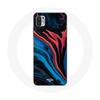 Case for Xiaomi Redmi Note 10T 5G Abstract Texture Blue Black Red