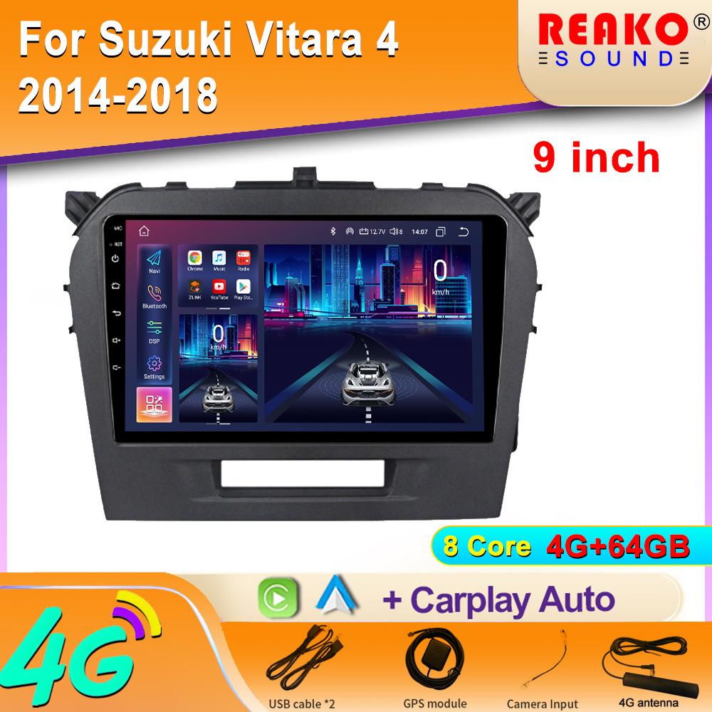 Головное устройство плеер автомобиль Android для Suzuki Vitara 4 2014-2018 Мультимедиа Радио GPS Авто Carplay Навигация 2din DVD Экран Сенсорный
