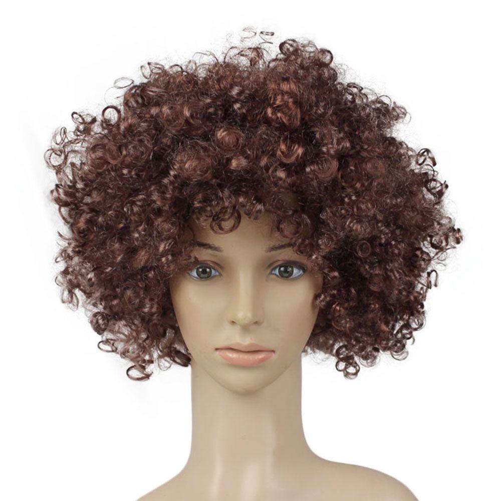 Football Fans Wigs Clown Props Afro Curly Wigs Costume Party Funny Wig Synthetic Wigs Cosplay Hairs