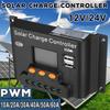 50/60А PWM 2x USB Регулятор заряда солнечной панели от аккумулятора Автомобильный контроллер заряда