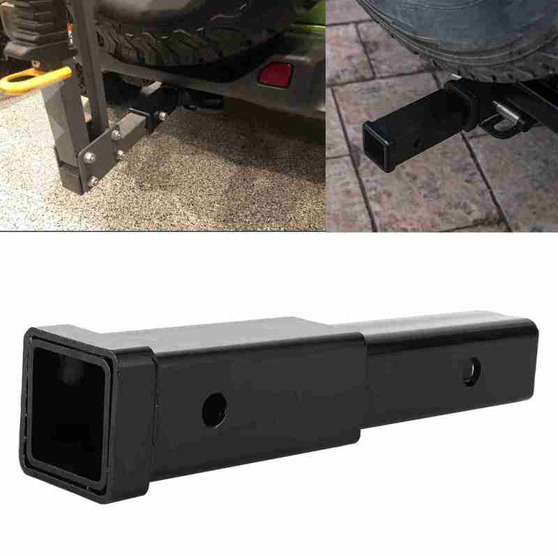 12in Trailer Hitch Extension 500lbs Towing Extender Steel Square Tube for Class 3/4 2in Receiver Extension Tow Bar
