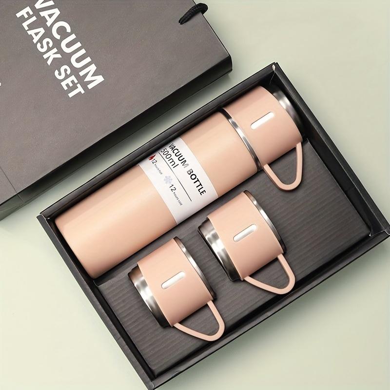 1 Piece/1 Set, Vacuum Flask, Stainless Steel Thermal Insulation Water Bottle with Additional 2 Lids, Travel Thermos Cup for Hot and Cold Drinks, Gifts