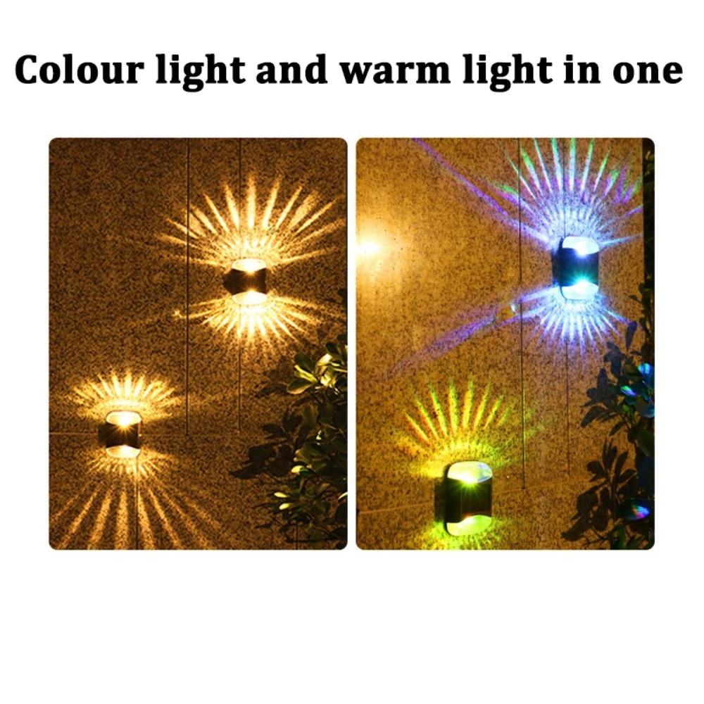 9 шт. светодиодный солнечный настенный светильник, уличный водонепроницаемый солнечный светильник, ограждение, терраса, сад, патио, дорожка, лестница, уличный ландшафт, балкон, украшение