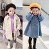 Girls Woolen Double Breasted Coats Autumn Winter Trench Jacket Coat 2-6Yrs Children Clothes For Kids Outerwear Birthday Present