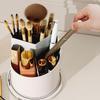 360. Rotating Makeup Brush Holder With Lid Luxury Cosmetic Holder Eyebrow Pencil Storage Lipsti I4R9
