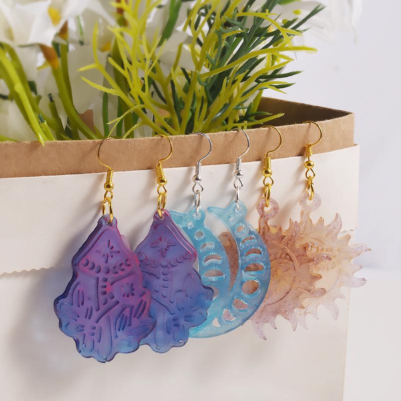 Poppy DIY Силиконовые формы для сережек и подвесок в виде бабочки, змеи, луны, облака, звезды и елки