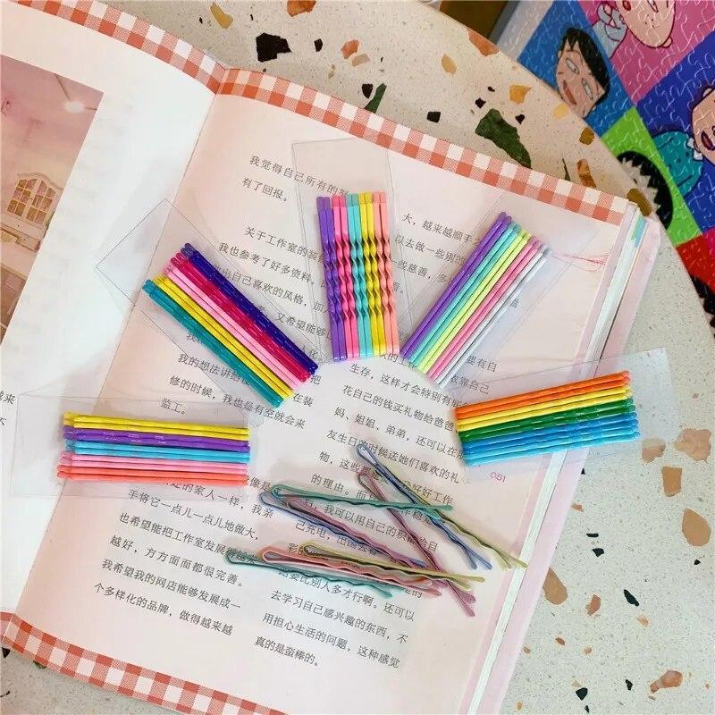 10 шт./12 шт./компл., 5 цветов, популярные цвета радуги, мороженое, яркие цвета, металлические заколки для челки, шпилька, заколка-заколка